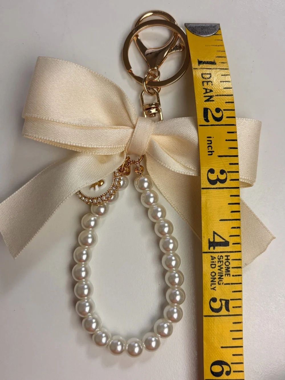 Pearl & Bow Keychain/Bag Charm